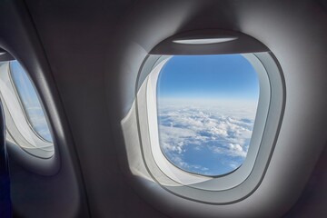 View through a plane window
